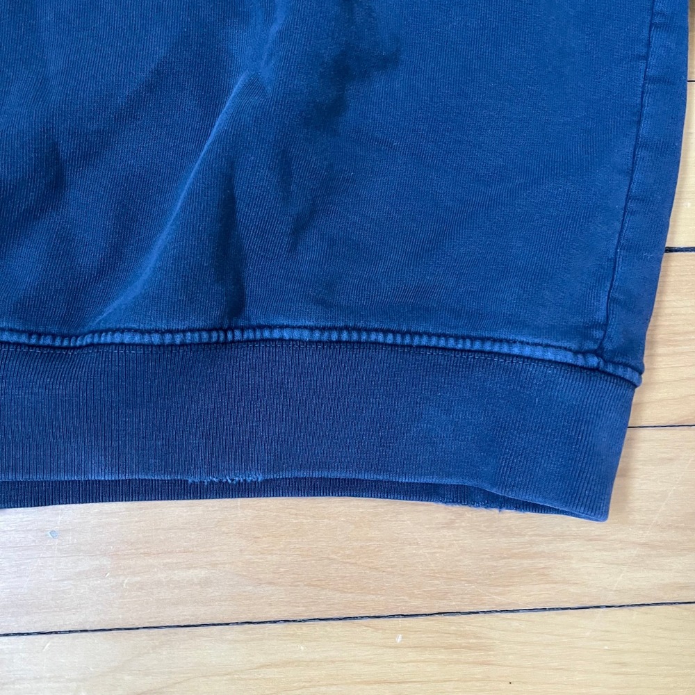 Anine Bing Navy Blue Oversized Graphic Logo Crew Neck Sweatshirt Distressed - Picture 11 of 12